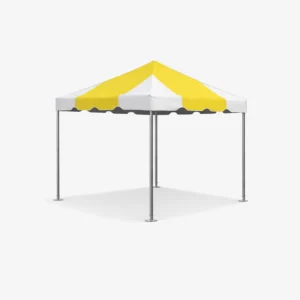 10' x 10' Frame Tent Yellow & White