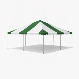 20' x 20' Frame Tent Green & White