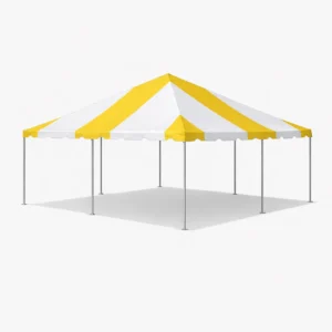 20' x 20' Frame Tent Yellow & White