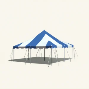 20' x 20' Rope & Pole Tent Blue & White