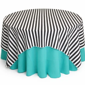 Awning Stripe Collection Black Linen