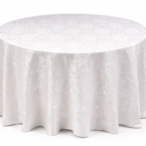 Beethoven Damask Collection Antique White Linen