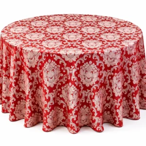 Beethoven Damask Collection Crimson Linen