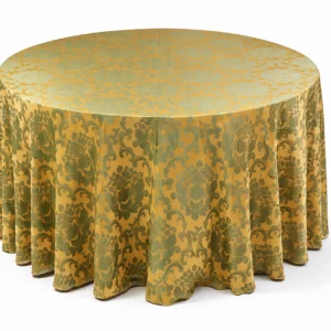 Beethoven Damask Collection Gold & Sage Linen