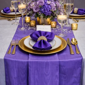 Bengaline Moire Collection Purple Linen