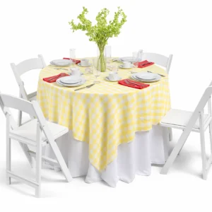 Checks Collection Yellow Linen