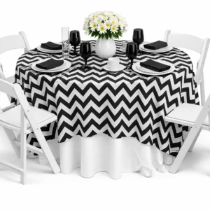 Chevron Collection Black Linen