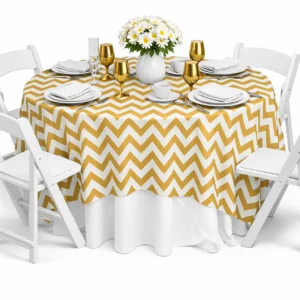 Chevron Collection Gold Linen