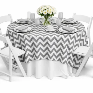 Chevron Collection Gray Linen