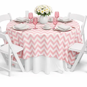 Chevron Collection Light Pink Linen
