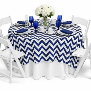 Chevron Collection Navy Linen