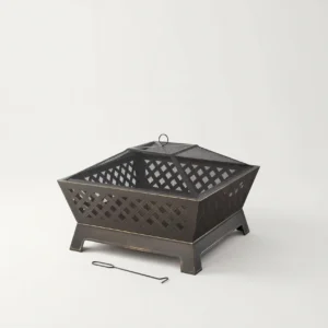 Fire Pit 34" Outdoor with Screen