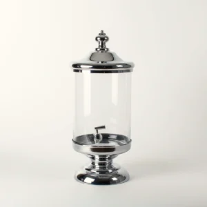 Glass & Chrome Beverage Dispenser 2.5 Gallons