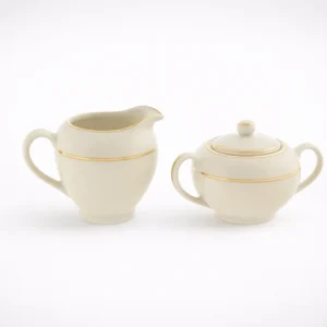 Gold Band Cream & Sugar Set