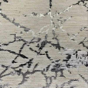 Marbleized Collection Black/Silver Linen