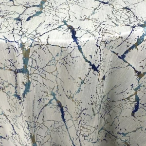 Marbleized Collection Sky Blue Linen