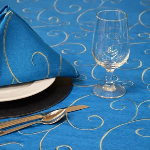 Nova Swirl Collection Bermuda Blue Linen
