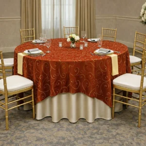 Nova Swirl Collection Burnt Orange Linen