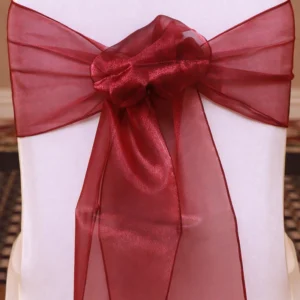 Organza Collection Burgundy Linen