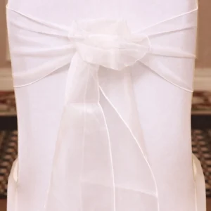 Organza Chair Sash Collection Ivory