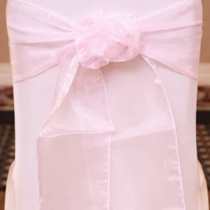 Organza Chair Sash Collection Pink