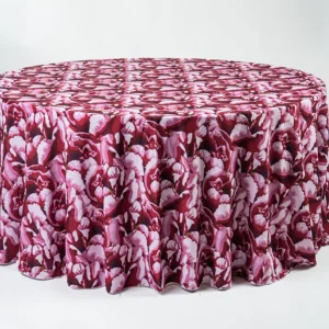 Peony Collection Burgundy Linen