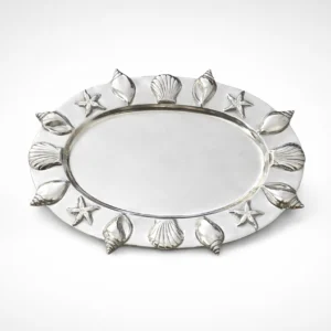 Pewter Sea Oval Tray