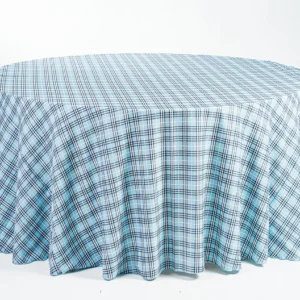 Plaid Themed Collection Light Blue Linen