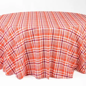 Plaid Traditonal Collection Orange Linen
