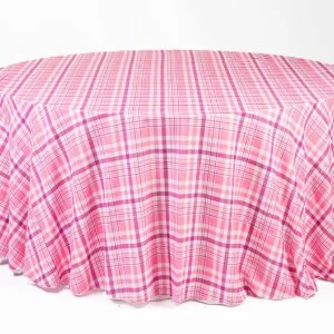 Plaid Traditonal Collection Pink Linen