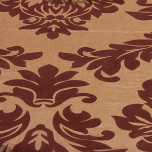 Renaissance With Flocking Collection Copper Linen