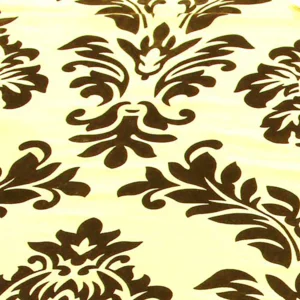 Renaissance With Flocking Collection Ivory Linen