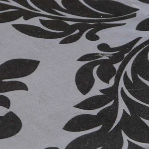 Renaissance With Flocking Collection Silver Linen