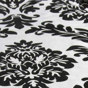 Renaissance With Flocking Collection White Linen