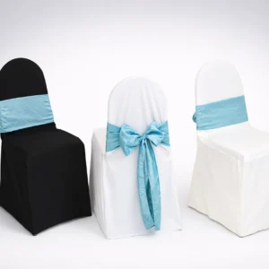 Round Back Chair Cover Collection White