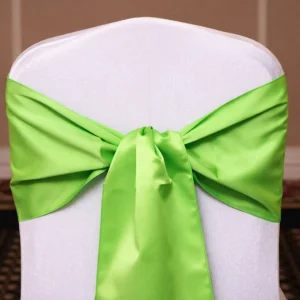 Satin Matte Chair Sash Collection Apple