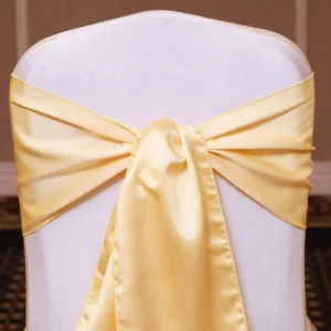 Satin Matte Chair Sash Collection Maize