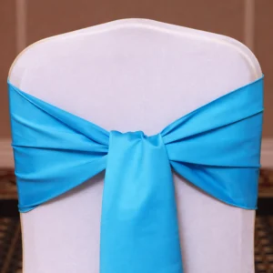 Satin Matte Chair Sash Collection Turquoise