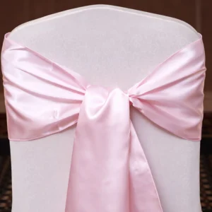 Satin Chair Sash Collection Light Pink