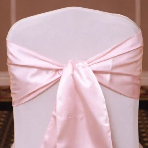 Satin Chair Sash Collection Peach