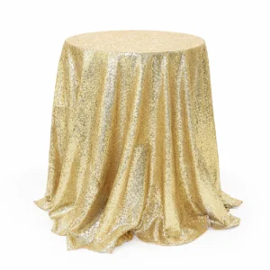 Sequins Glimmer Collection Gold Linen