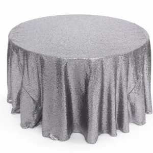 Sequins Glimmer Collection Silver Linen