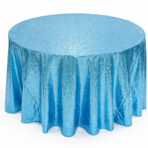 Sequins Glimmer Collection Turquoise Linen