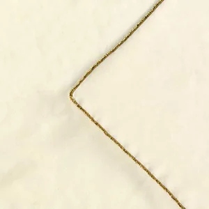 Sheer Lamé (Polyester w/ Lamé Trim) Napkin Collection Ivory & Gold Trim