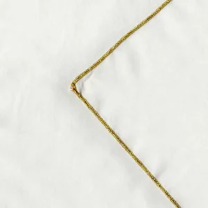 Sheer Lamé (Polyester w/ Lamé Trim) Napkin Collection White & Gold Trim