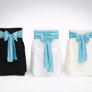 Square Back Chair Cover Collection Black