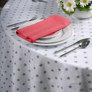 Stars Print Collection Silver Star Linen