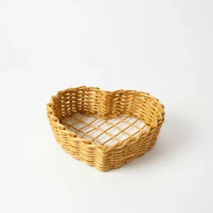 Straw Basket Heart Shaped