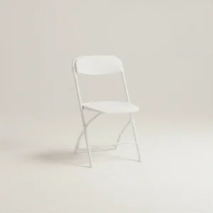 White Plastic Folding Chair