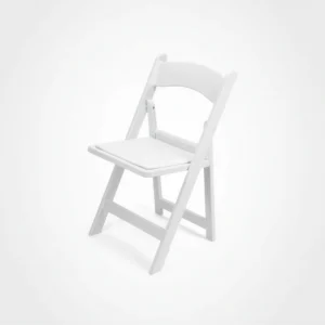 White Resin Padded Chair